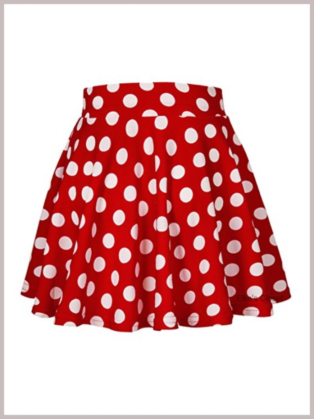 High Waisted Pleated Mini Skater Skirt Tummy Control Casual - Picture 2 of 3